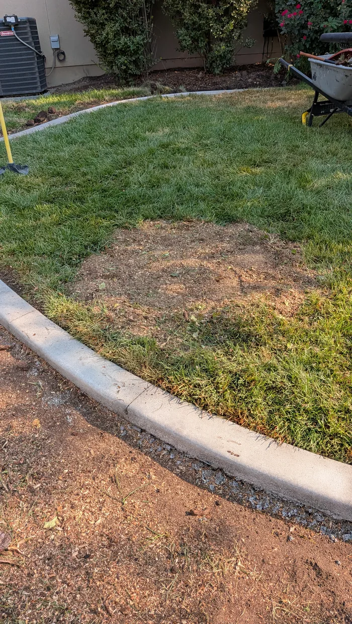 Cleaned and finished area after large stump grinding
